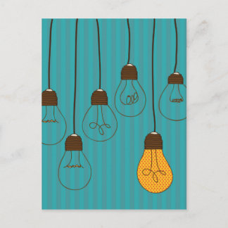 bulbs design postcard
