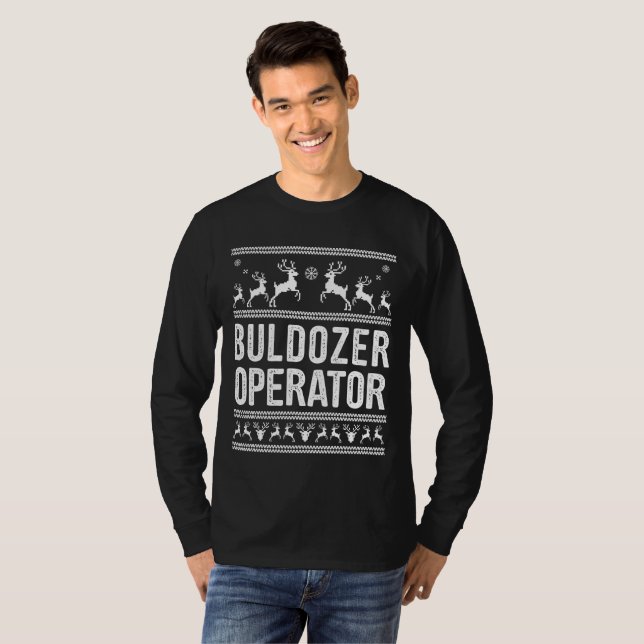 Bulfozer Operator Ugly Christmas Sweater (Front Full)