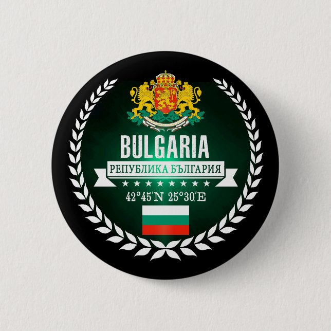 Bulgaria 6 Cm Round Badge (Front)