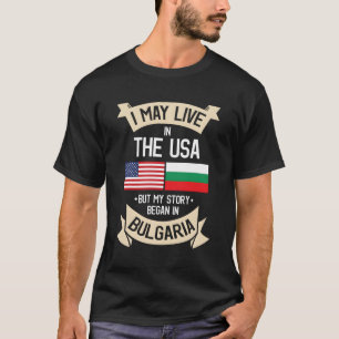 Bulgaria American Flag Usa Bulgarian Roots Gifts T-Shirt