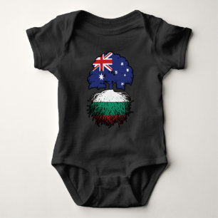 Bulgaria Bulgarian Australian Australia Tree Roots Baby Bodysuit