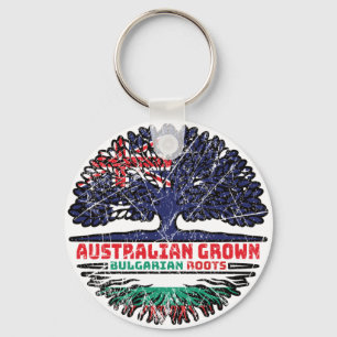 Bulgaria Bulgarian Australian Australia Tree Roots Key Ring