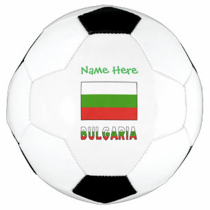Bulgaria Bulgarian Flag Green Personalised Name Soccer Ball