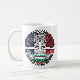 Bulgaria Bulgarian French France Tree Roots Flag Coffee Mug
