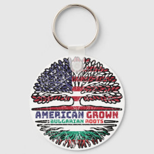 Bulgaria Bulgarian US American USA United States Key Ring