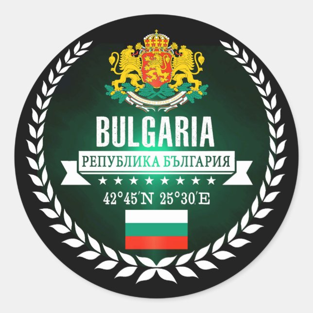 Bulgaria Classic Round Sticker (Front)