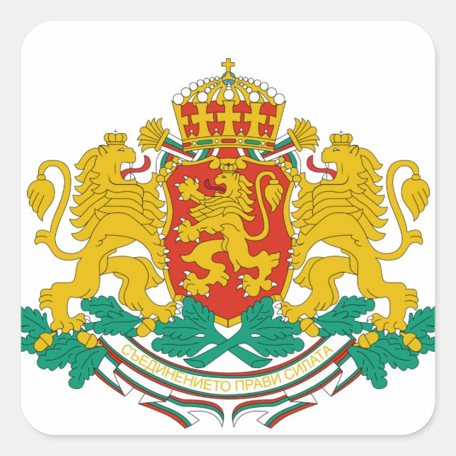 bulgaria emblem square sticker (Front)