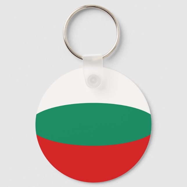 Bulgaria Fisheye Flag Keychain (Front)