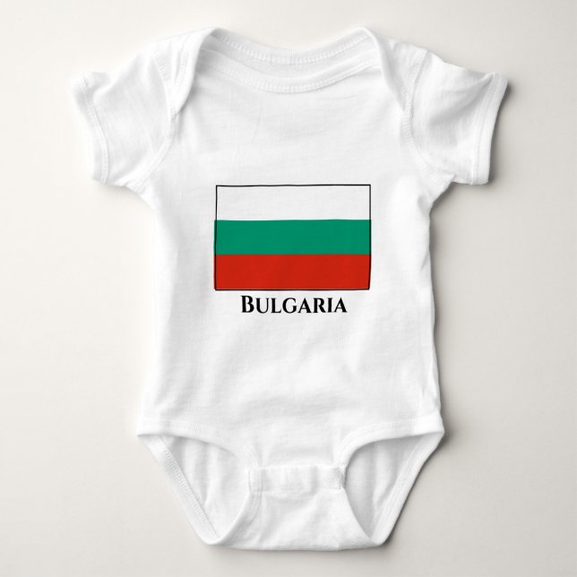 Bulgaria Flag Baby Bodysuit (Front)