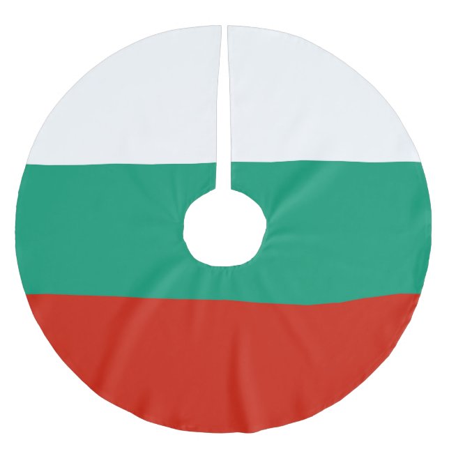 Bulgaria flag brushed polyester tree skirt (Front)