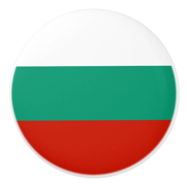 Bulgaria flag ceramic knob (Front)