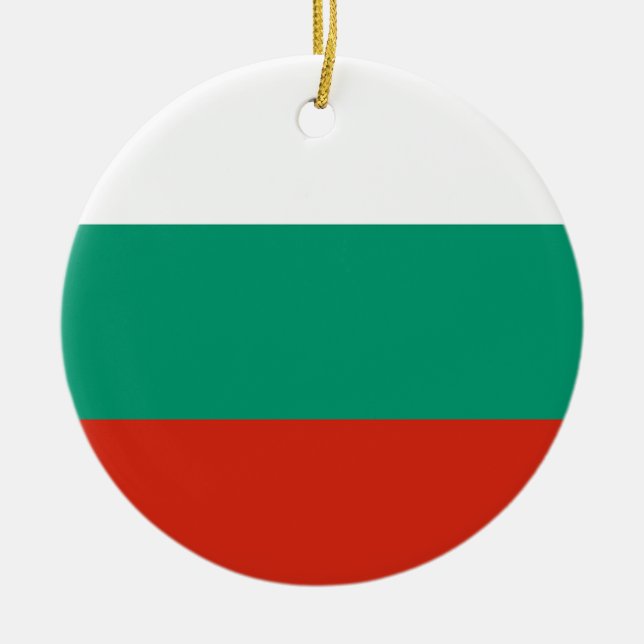 Bulgaria Flag Ceramic Ornament (Front)