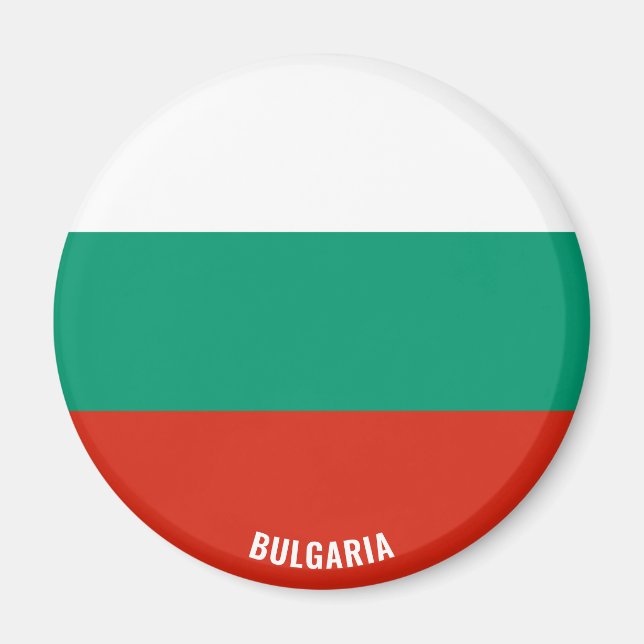 Bulgaria Flag Charming Patriotic Magnet (Front)