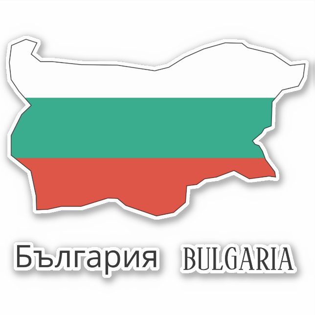Bulgaria Flag Charming Patriotic Map (Front)