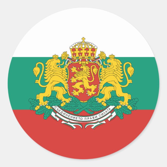 Bulgaria Flag Classic Round Sticker (Front)