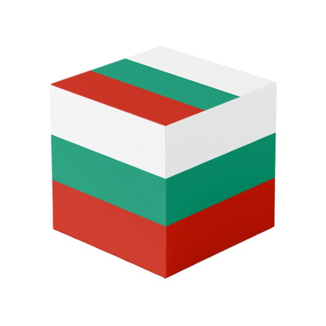 Bulgaria flag cube (Front Angled)