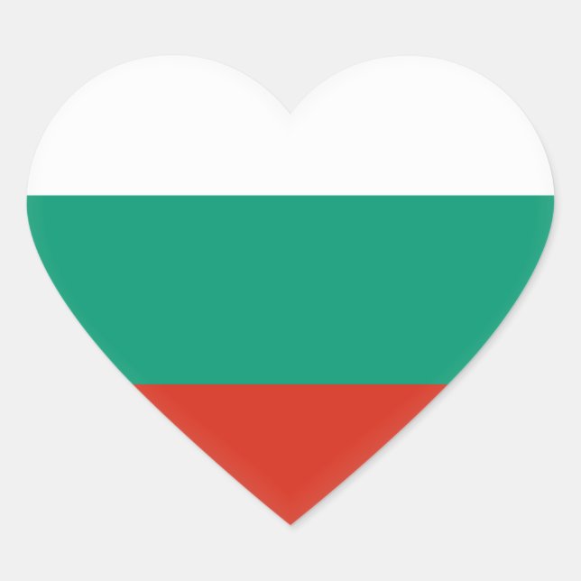 Bulgaria Flag Heart Sticker (Front)
