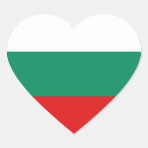 Bulgaria Flag Heart Sticker
