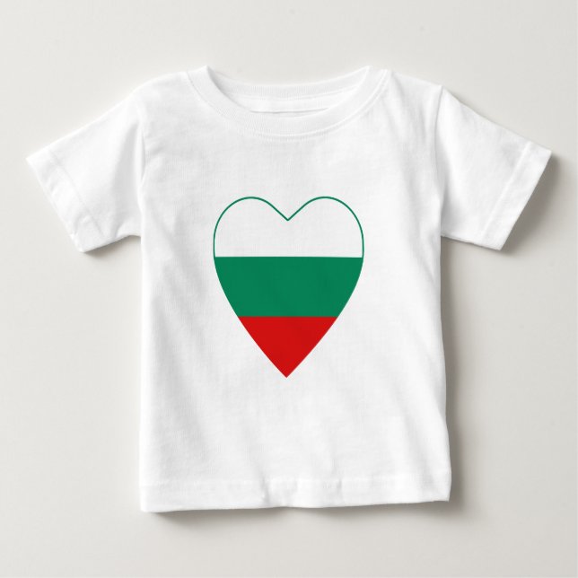 Bulgaria Flag Heart T-Shirt (Front)