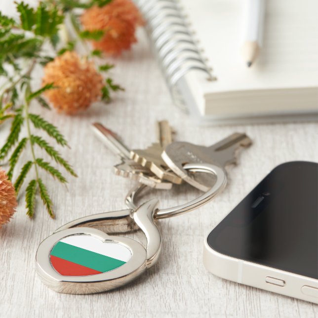 Bulgaria flag key ring (Side)