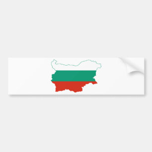 Bulgaria Flag map BG Bumper Sticker