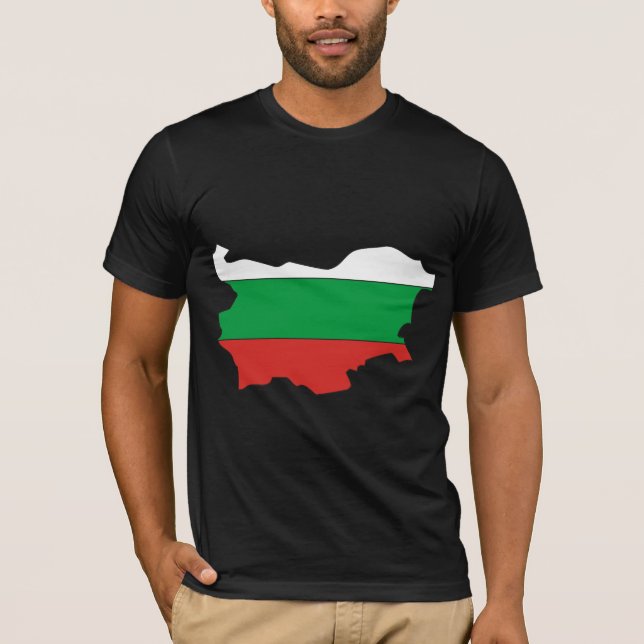 Bulgaria Flag Map full size T-Shirt (Front)