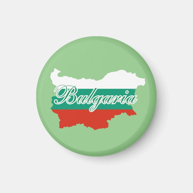 Bulgaria flag map magnet (Front)