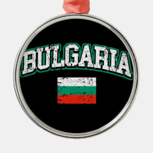 Bulgaria Flag Metal Tree Decoration