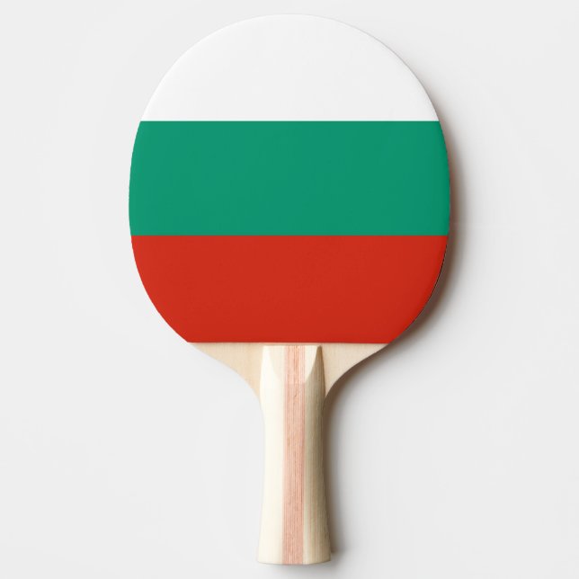 Bulgaria Flag Ping Pong Paddle (Front)