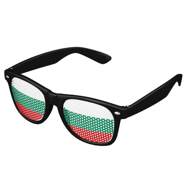 Bulgaria Flag Retro Sunglasses (Angled)