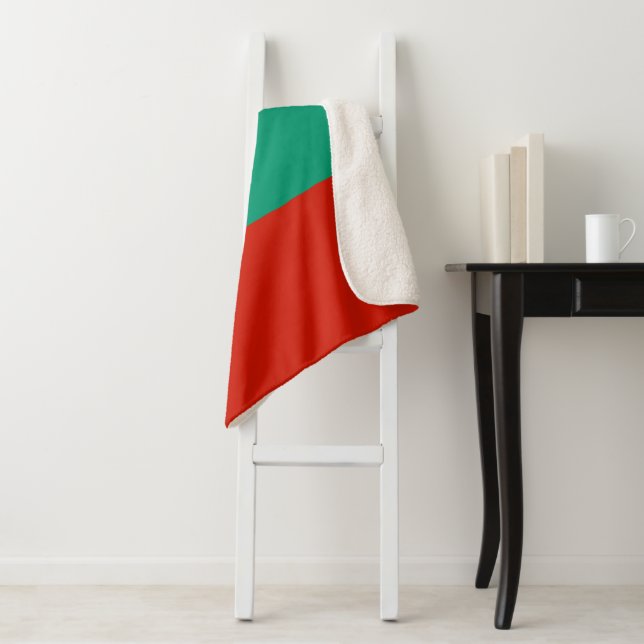 Bulgaria flag sherpa blanket (In Situ)