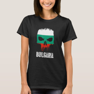 Bulgaria Flag Skull Bulgarian Pride Patriotic T-Shirt