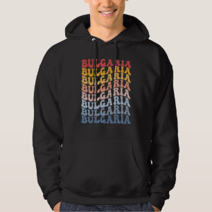 Bulgaria Groovy Retro Bulgarian Hoodie