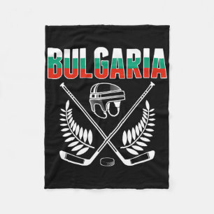 Bulgaria Ice Hockey Fans Jersey - Support Bulgaria Fleece Blanket