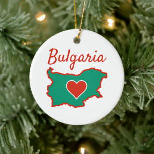 Bulgaria Map Ceramic Ornament