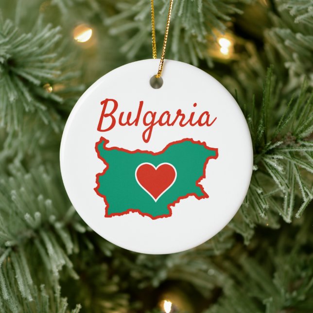 Bulgaria Map Ceramic Ornament (Tree)