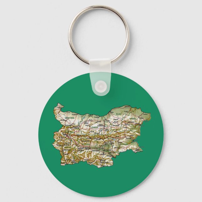 Bulgaria Map Keychain (Front)