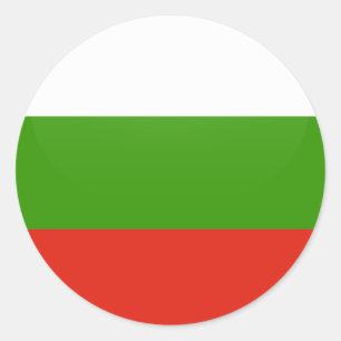 Bulgaria quality Flag Circle Classic Round Sticker