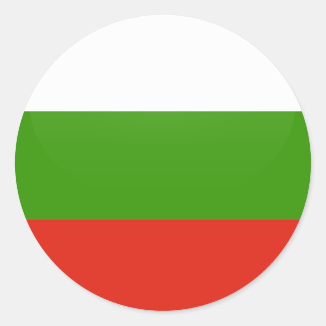Bulgaria quality Flag Circle Classic Round Sticker (Front)