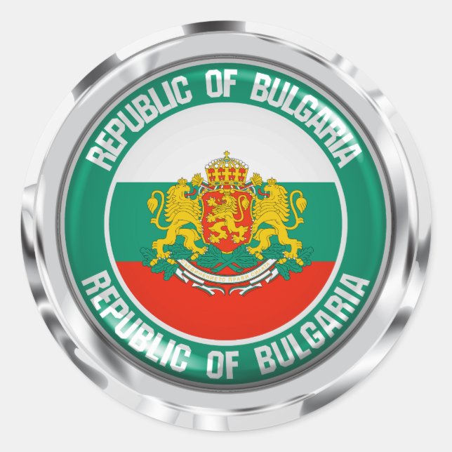 Bulgaria Round Emblem Classic Round Sticker (Front)