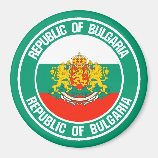 Bulgaria Round Emblem Magnet (Front)