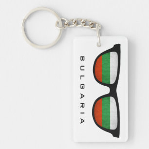Bulgaria Shades custom text & colour key chain