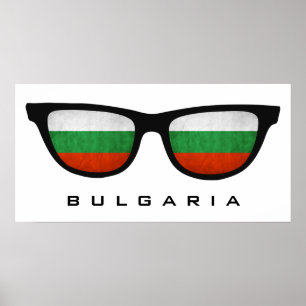 Bulgaria Shades custom text & colour poster