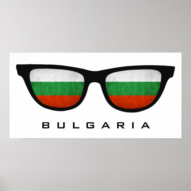 Bulgaria Shades custom text & colour poster (Front)