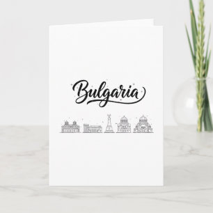 Bulgaria Skyline Travel Vacation Outfits  Card