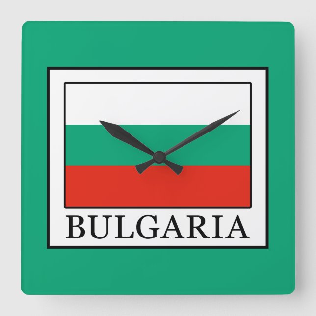 Bulgaria Square Wall Clock (Front)