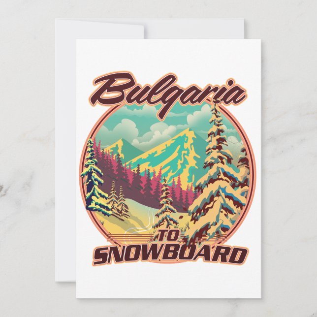 Bulgaria to Snowboard Invitation (Front)