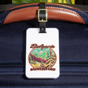 Bulgaria to Snowboard Luggage Tag