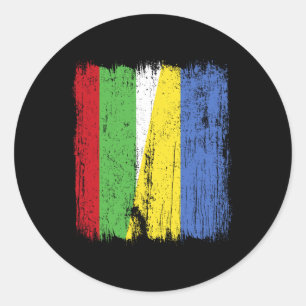 Bulgaria Ukraine Half Flag Bulgarian Ukrainian Her Classic Round Sticker