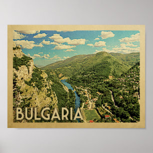 Bulgaria Vintage Travel Poster